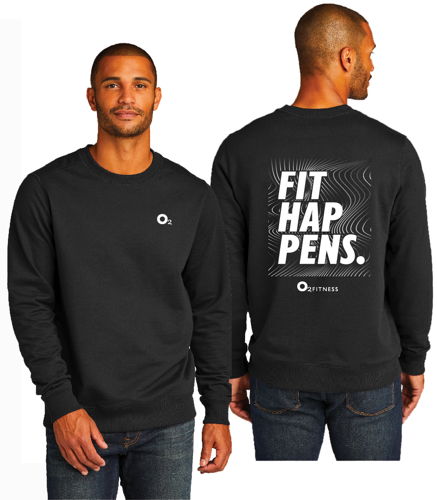 O2 Fit Happens Crewneck