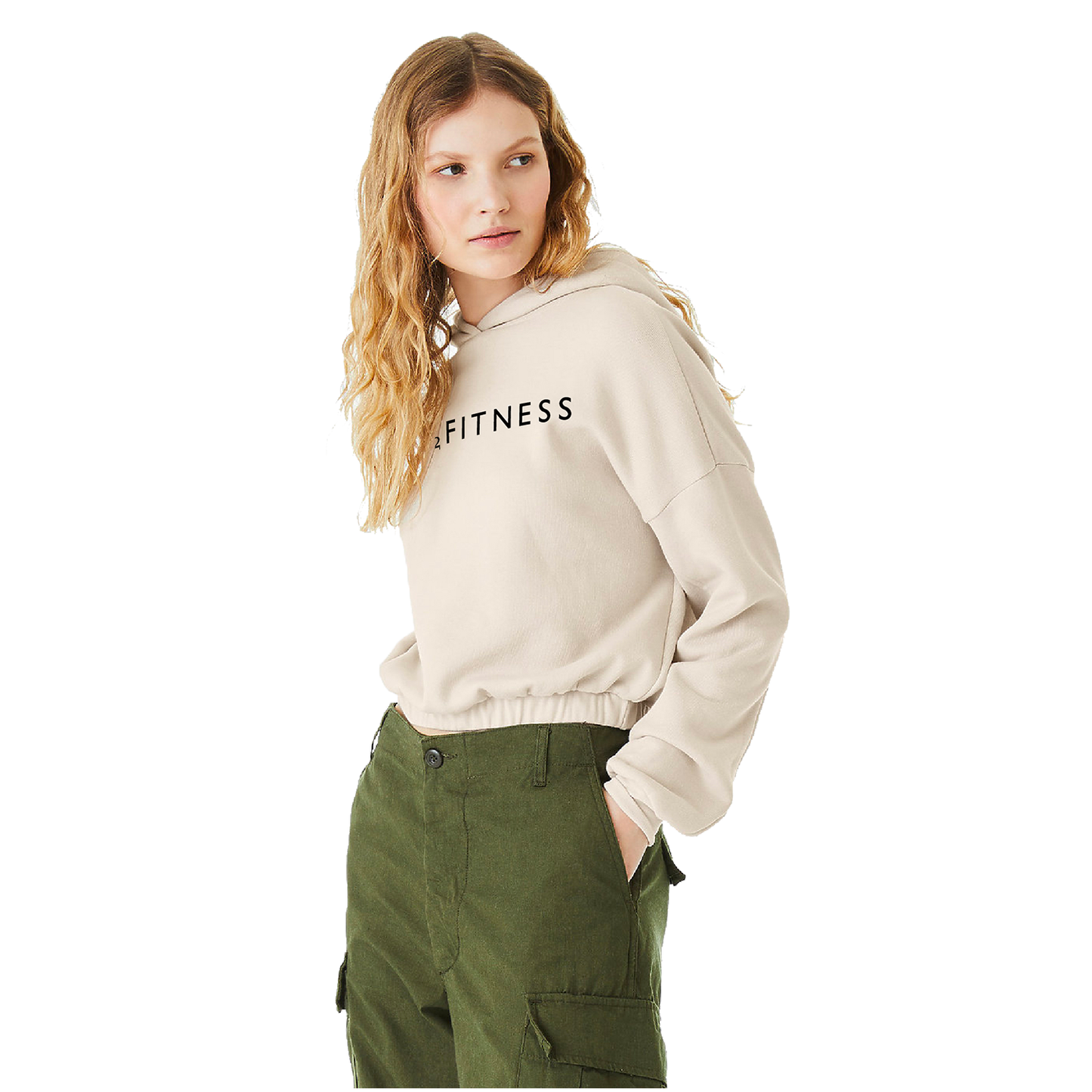 O2 Cinched Cropped Hoodie Sweatshirt