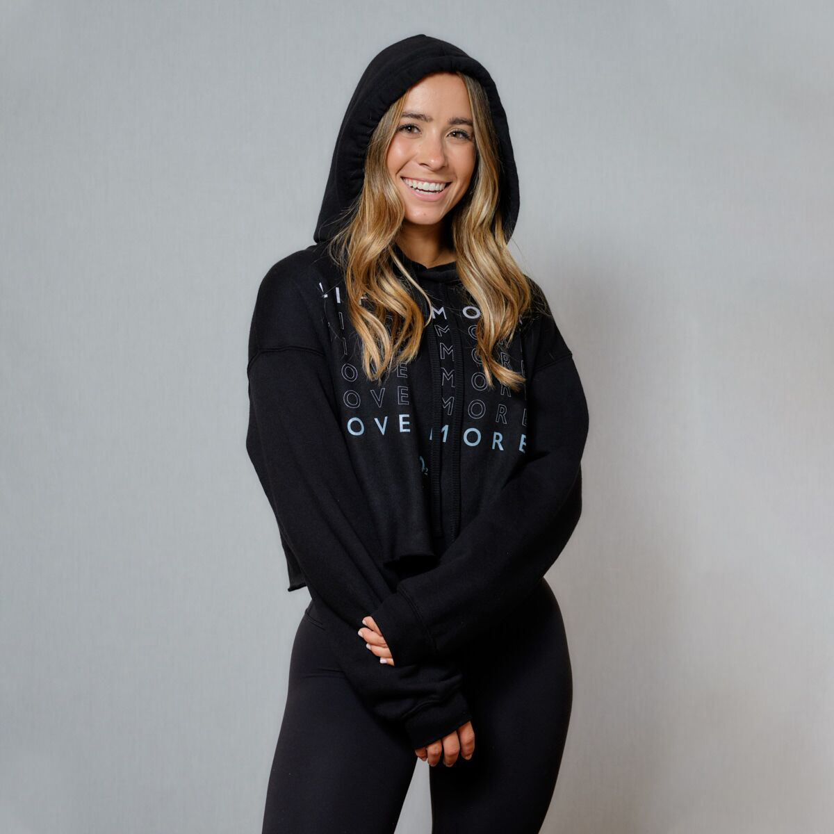 Lift More Love More Women's Cropped Hoodie