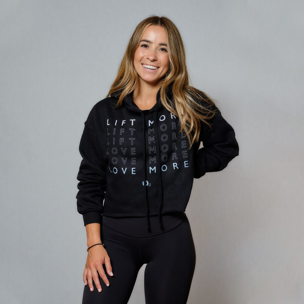 Lift More Love More Women's Cropped Hoodie